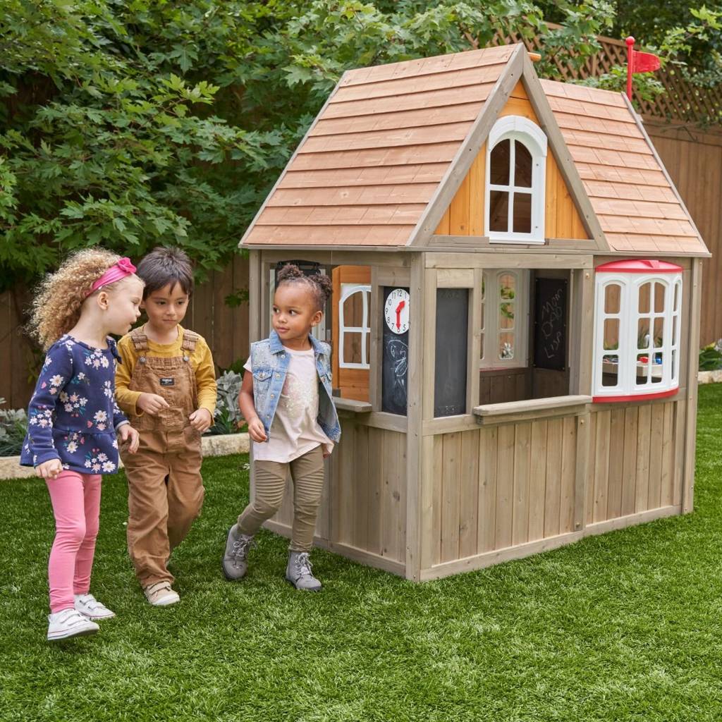 drewniany domek ogrodowy dla dzieci greystone